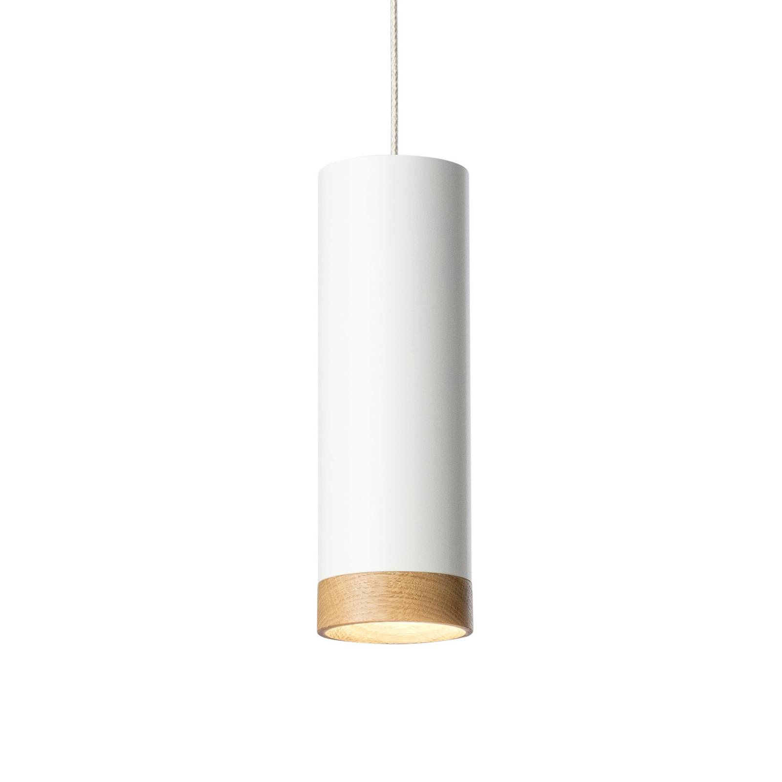 LED-riippuvalaisin PHEB, valkoinen/tammi