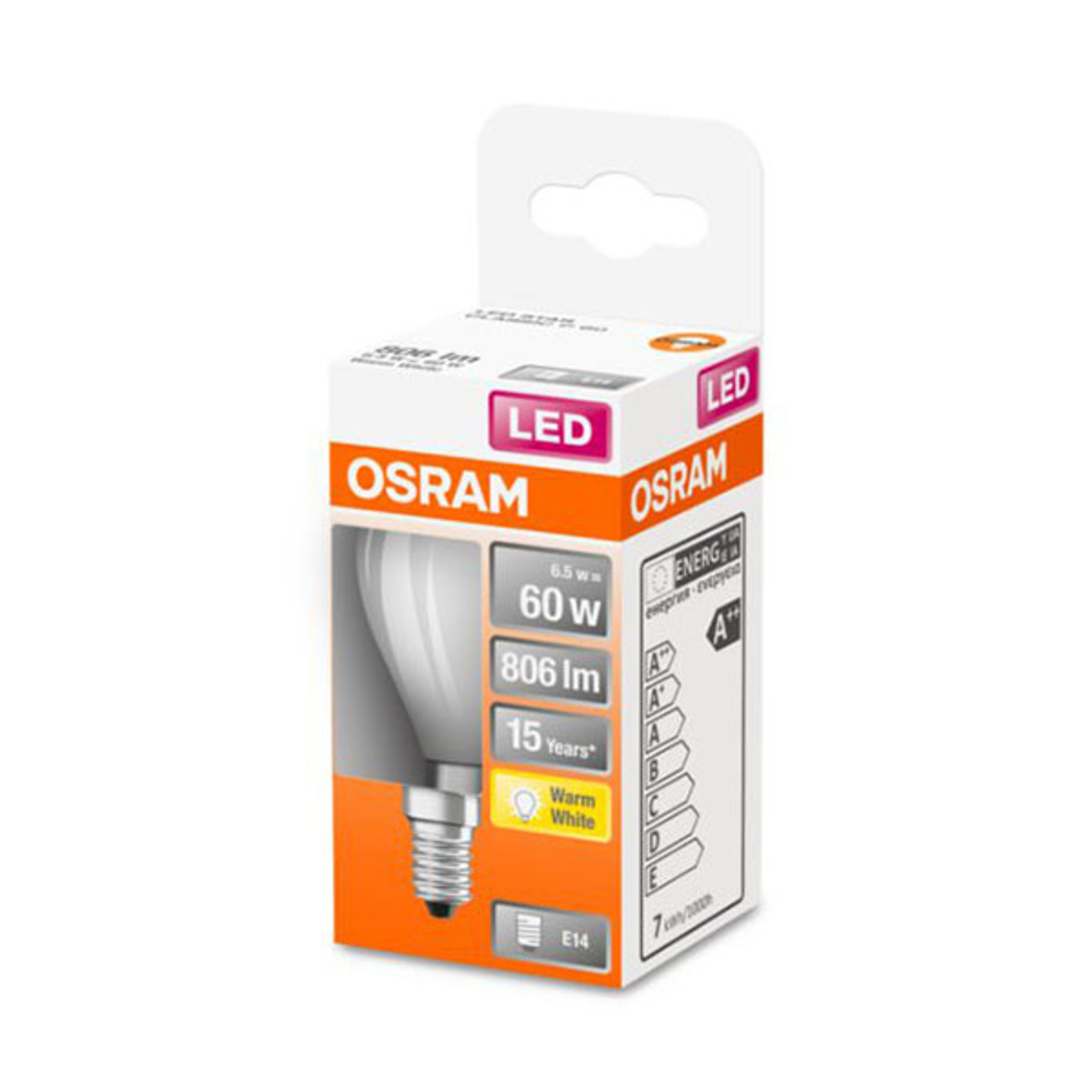 OSRAM-LED-lamppu E14 5,5W Classic P 2 700 K