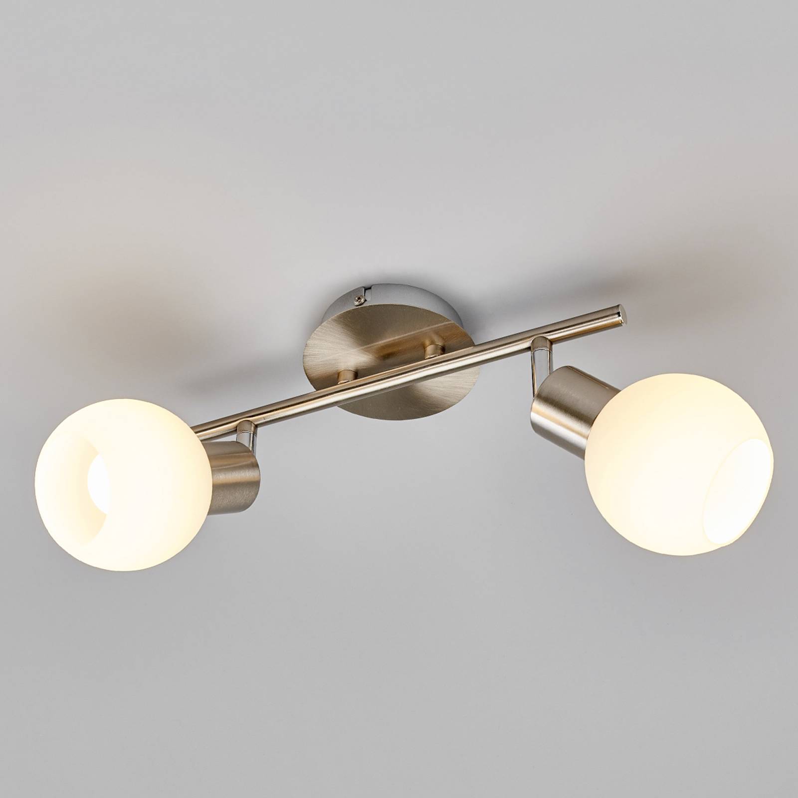 2-lamp. Elaina LED-kattovalaisin, matta nikkeli