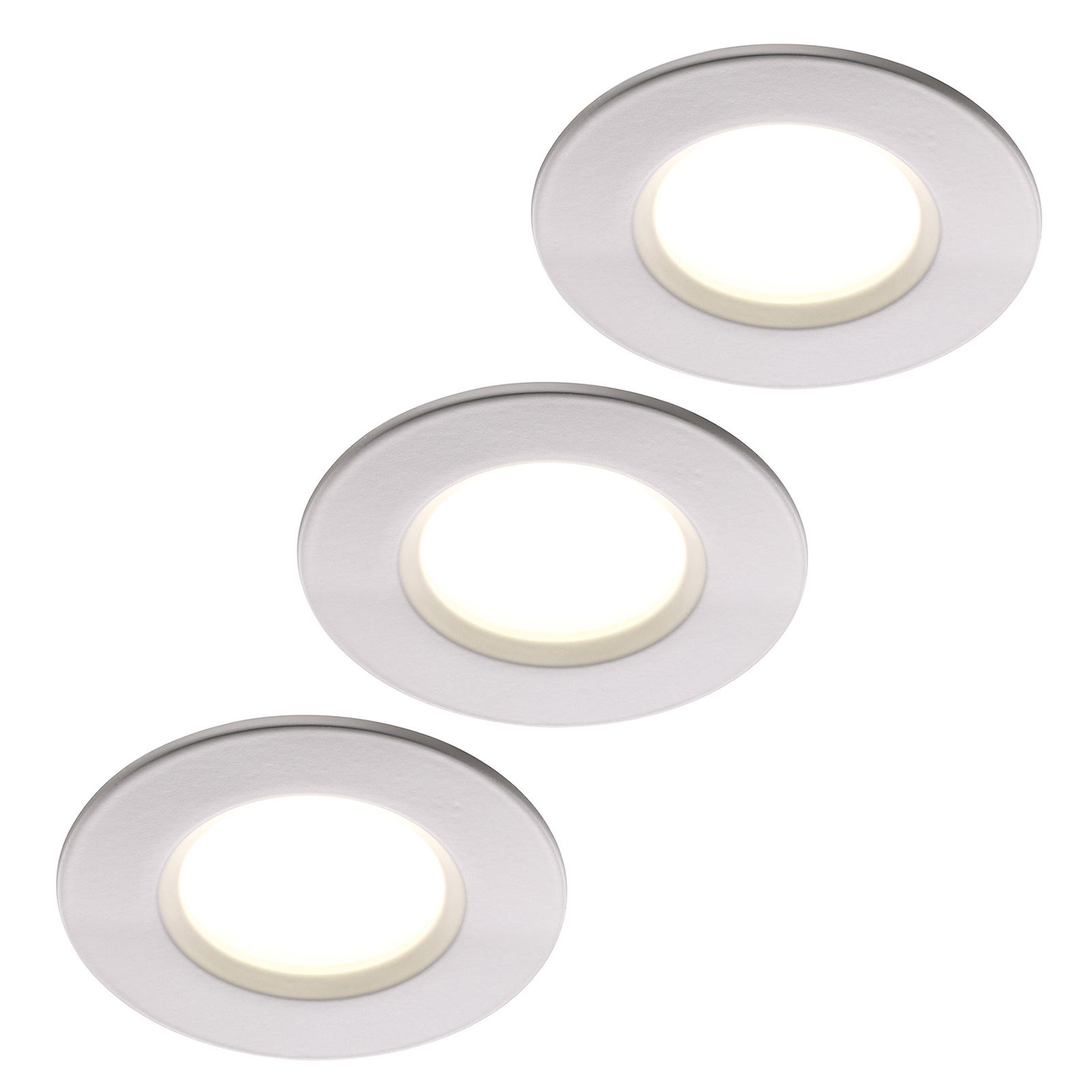 LED-uppovalaisin Clarkson 3 kpl, pyöreä, valkoinen