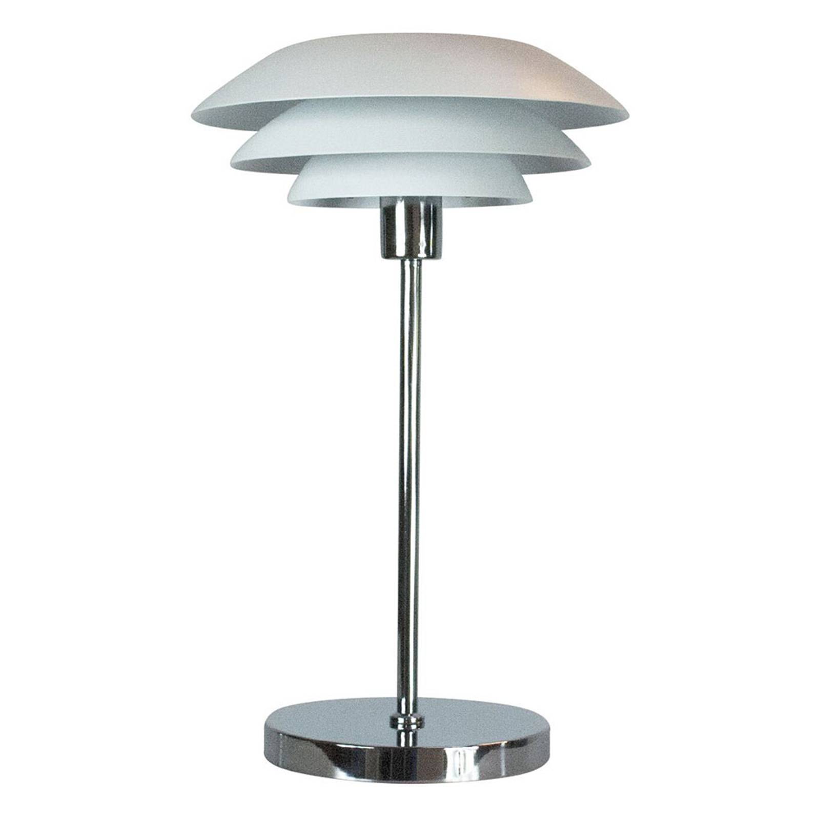 Dyberg Larsen DL31 -pöytälamppu Ø 31 cm, valkoinen