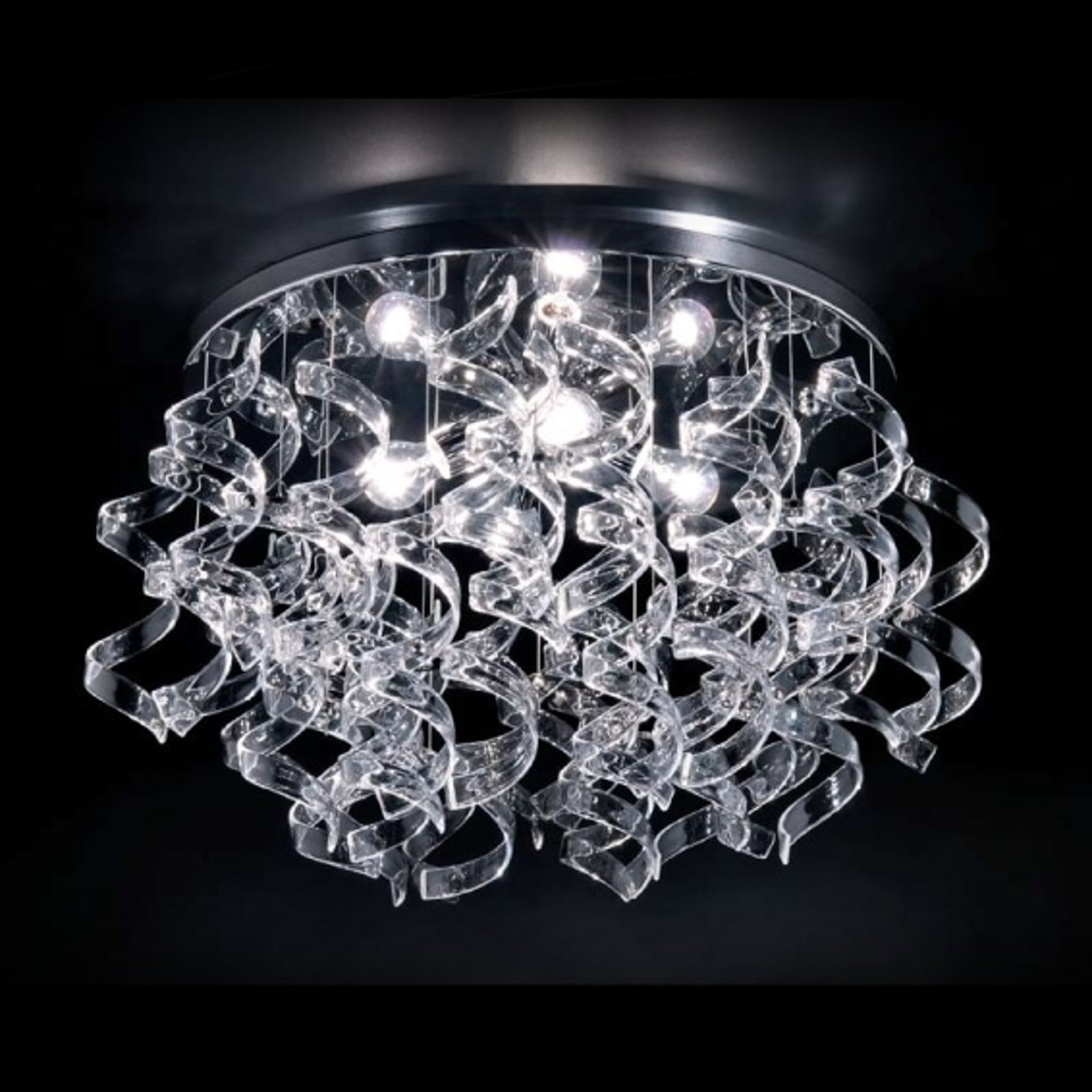 Korkealaatuinen kattovalaisin Crystal, 70 cm
