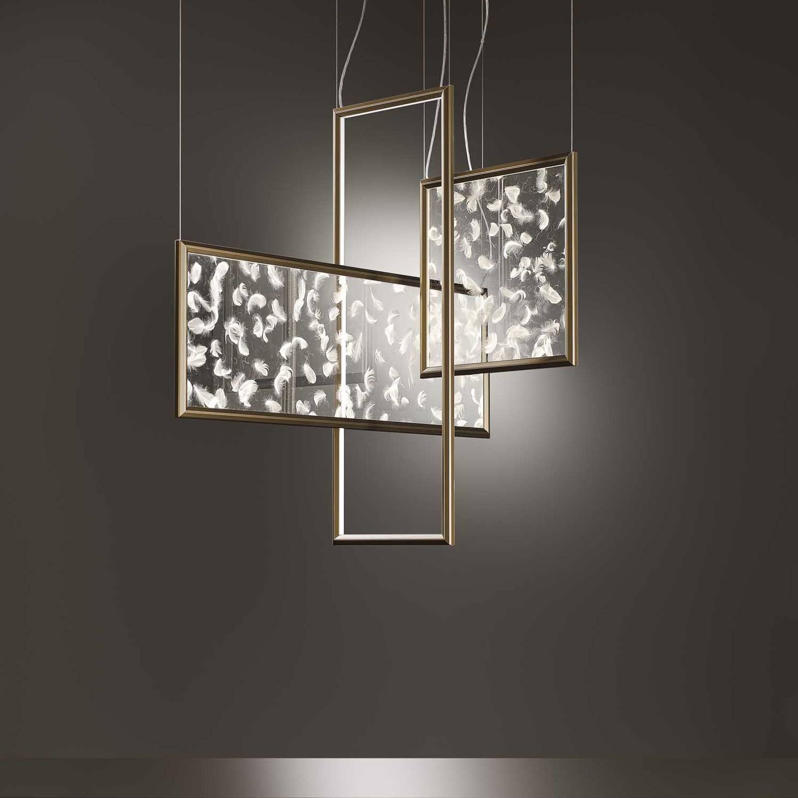 OLEV Poly Plumage -LED-riippuvalo aidoilla sulilla
