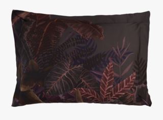 Black Leaf percale tyynyliina musta