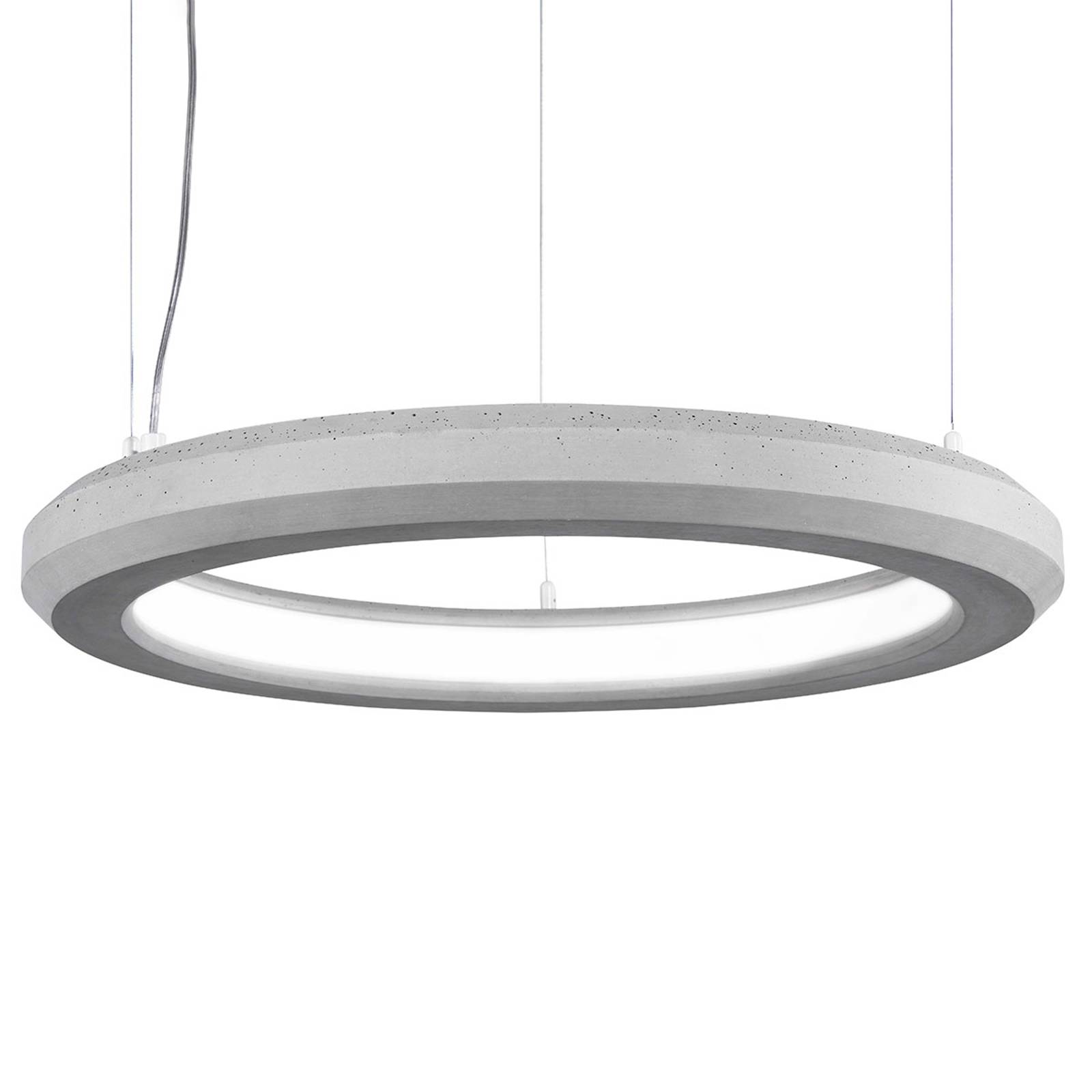 LED-riippuvalaisin Materica, sisä Ø 60 cm betoni