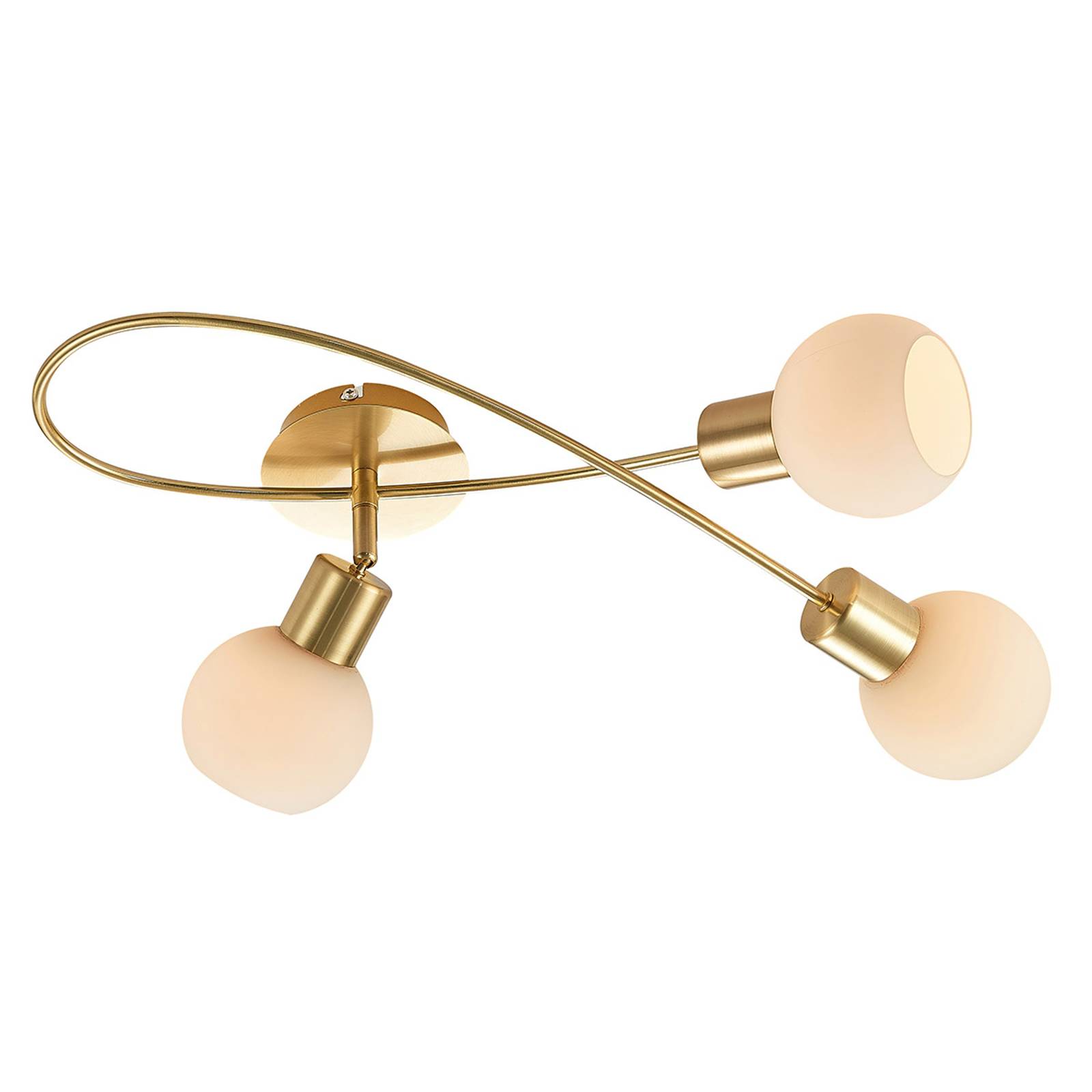 Lindby-LED-kattovalaisin Elaina, 3-lamp. messinki