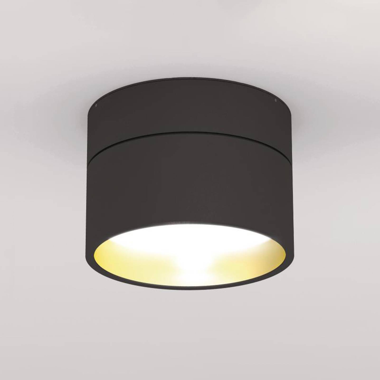 LOUM Turn on -LED-kattovalaisin dim musta/kulta