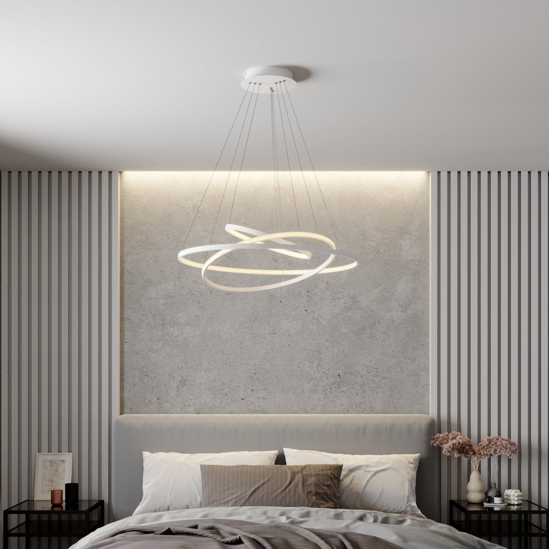LED-riippuvalaisin Ezana, valkoinen