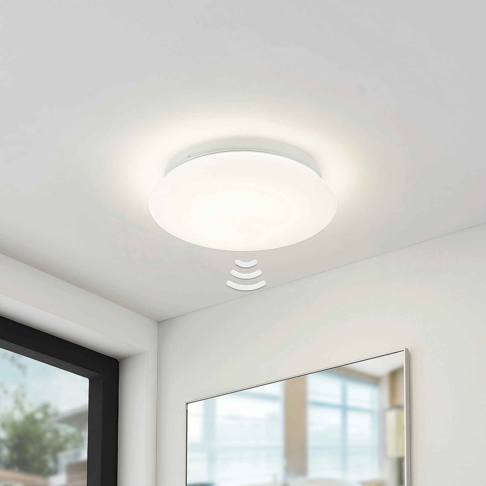 Arcchio Solomia -LED-kattovalo, anturi, 4 000 K