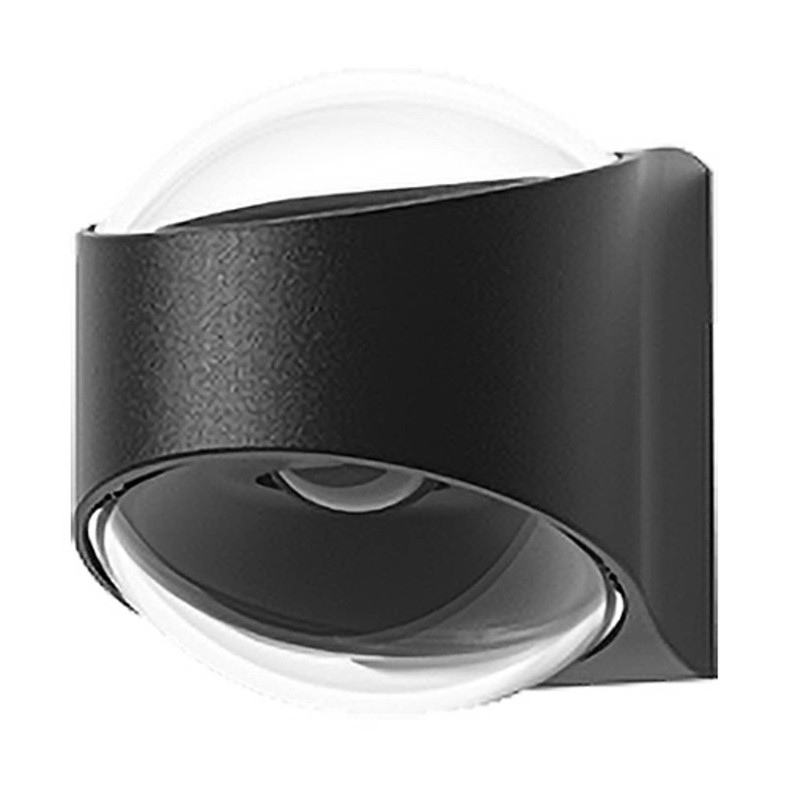 Lucande Almos -LED-ulkoseinälamppu kaareva 2-lamp.