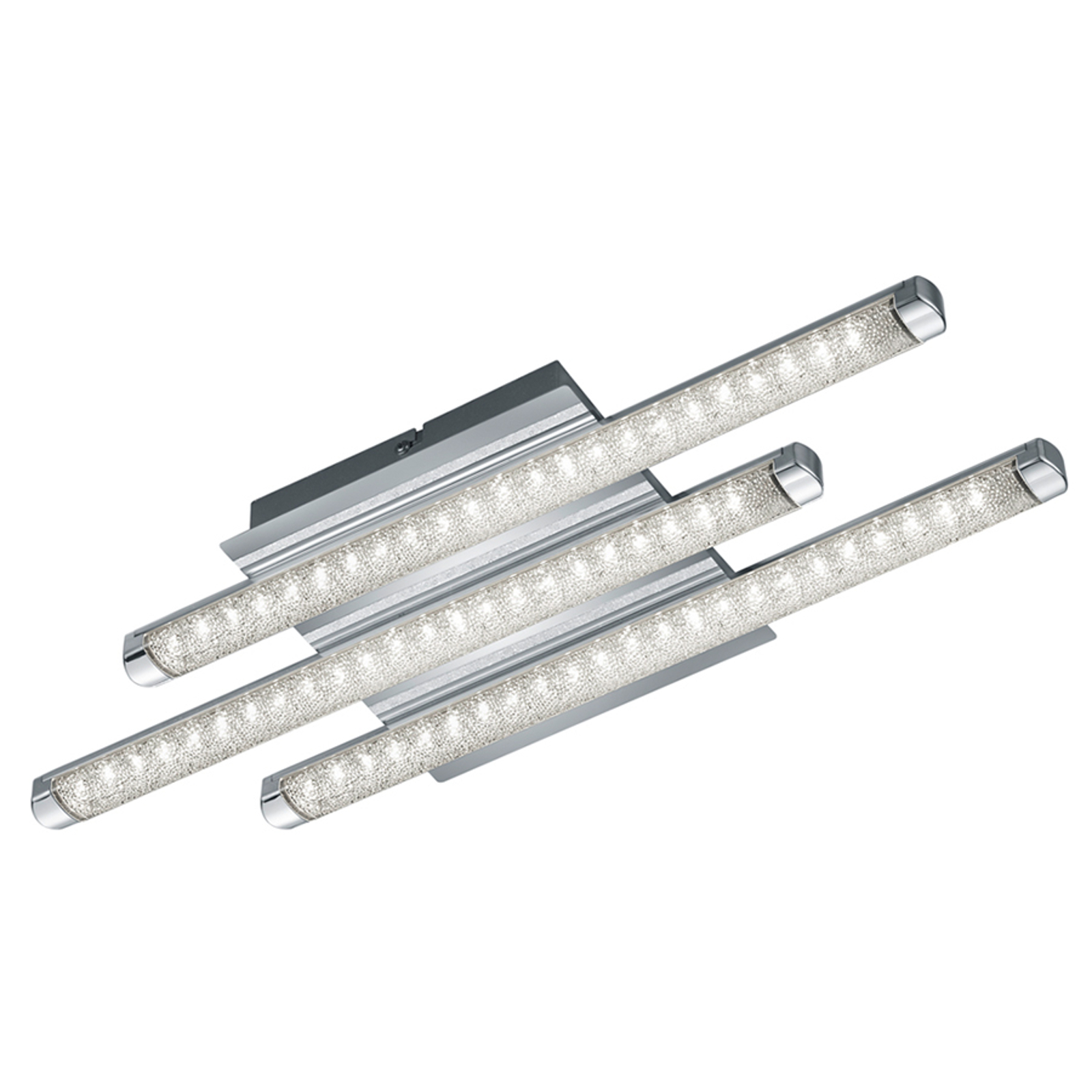 LED-kattovalaisin Street 3-lamppuinen kristallijäl
